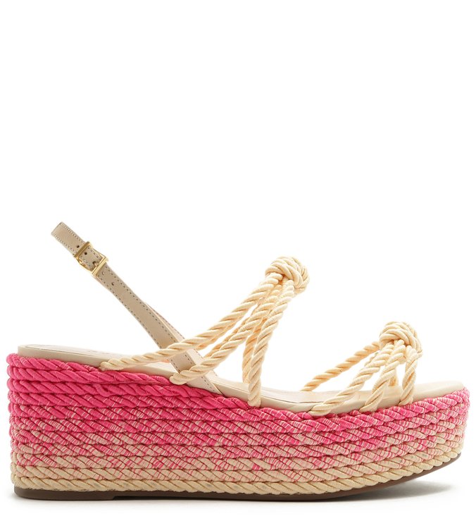 SANDÁLIA FLATFORM TRESSÊ TIE-DYE PINK