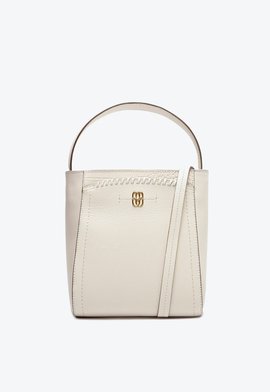 Bolsa Tiracolo Bucket Tamis Couro Branca