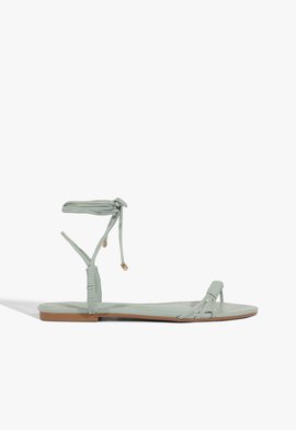 Sandália Rasteira Amarração Azul Clara