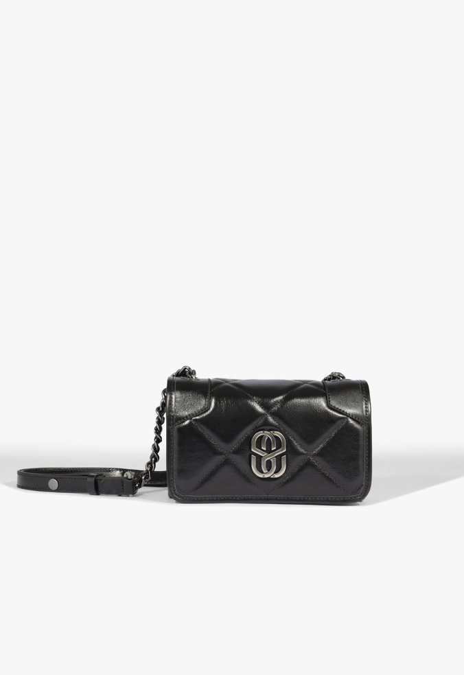 Bolsa Tiracolo Couro Preta