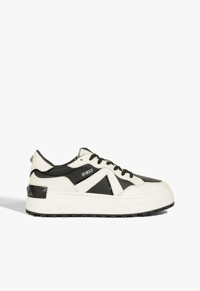 Tênis ST Bold Couro Preto e Branco