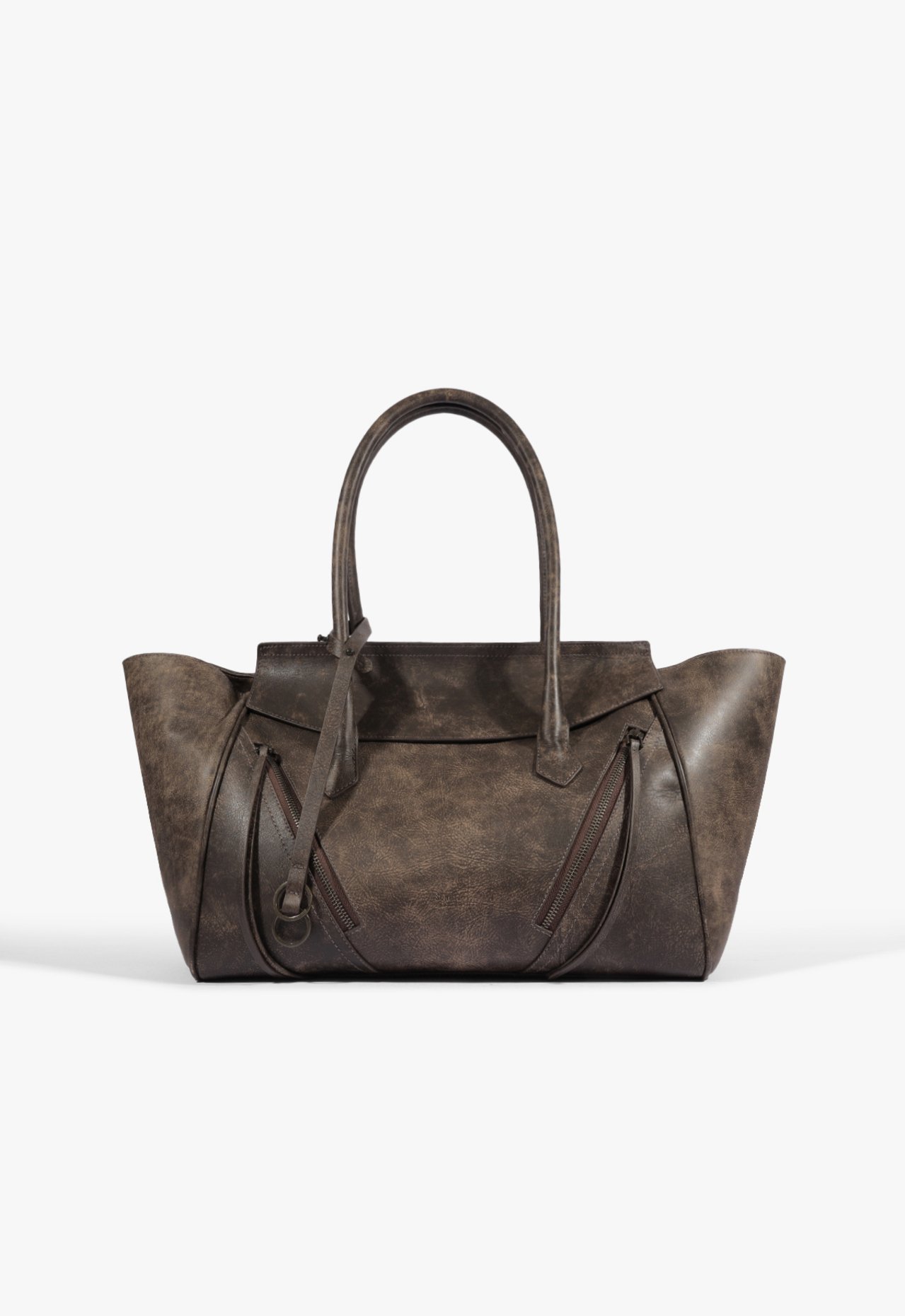 Vista 2 Bolsa Tote Stella Grande Couro Schutz Marrom Marrom