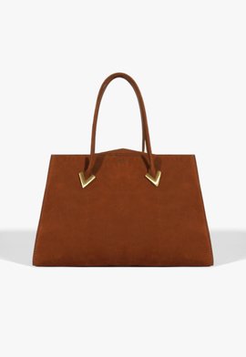 Bolsa Tote Maxi Adele Camurça Marrom