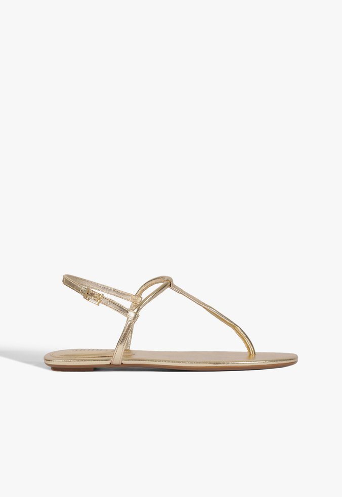 Sandália Rasteira Elsha Dourada