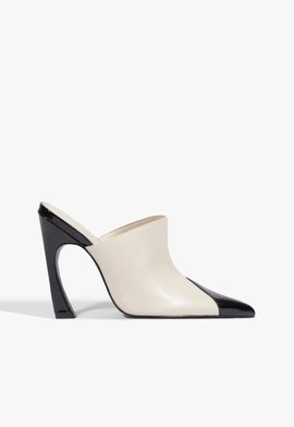 Mule Lexi Couro Branco