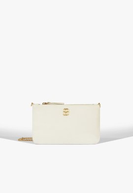 Bolsa Clutch Jennie Pequena Couro Branca