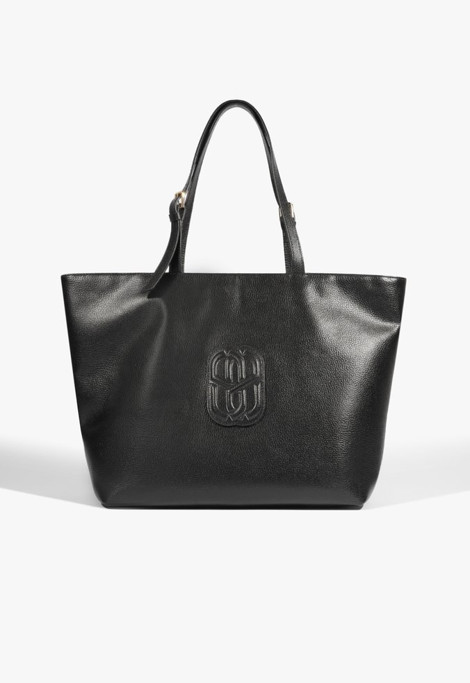 Bolsa Shopping Betty Grande Couro Preta