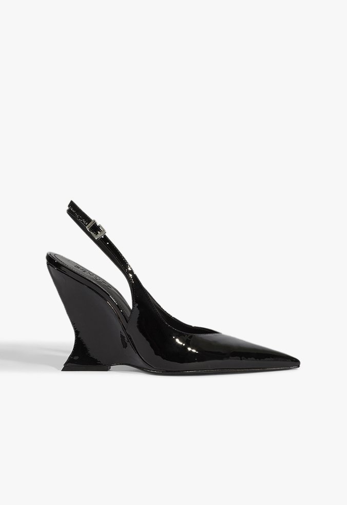 Slingback Siena Couro Preto
