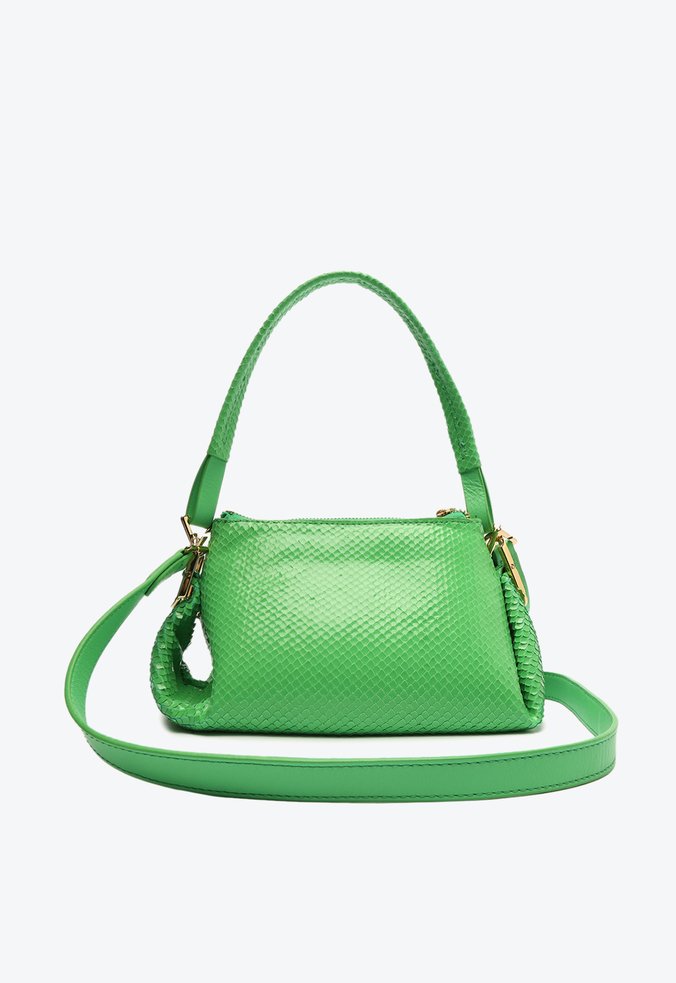 Bolsa Tiracolo Abby Couro Snake Verde Bolsa Tiracolo Abby Couro Snake Verde