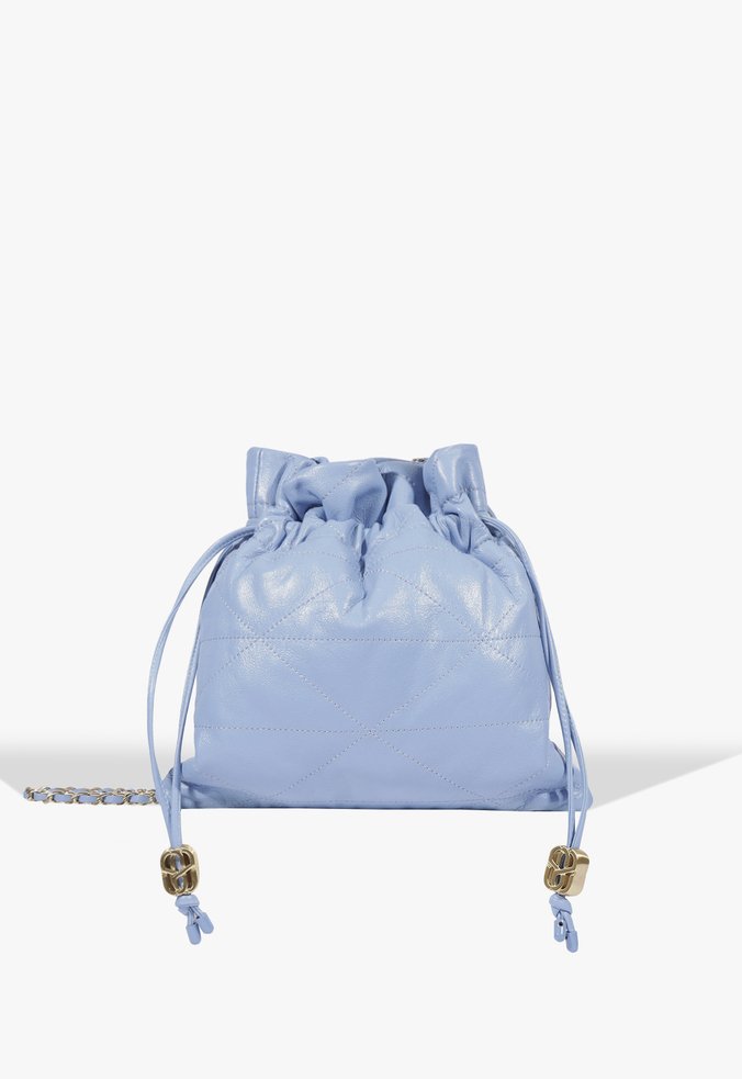 Bolsa Bucket Angel Média Couro Azul