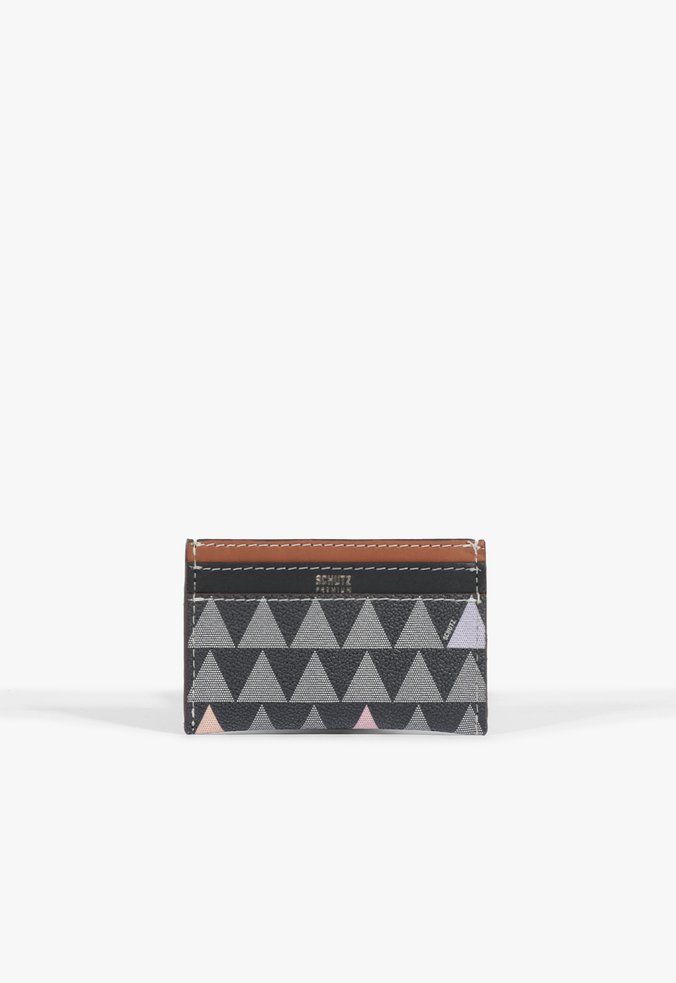 Vista 3 Porta Cartões Triangle Couro Preto Schutz Colorido Schutz Colorido