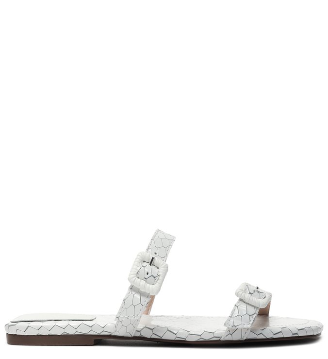 Slide Buckles Snake White