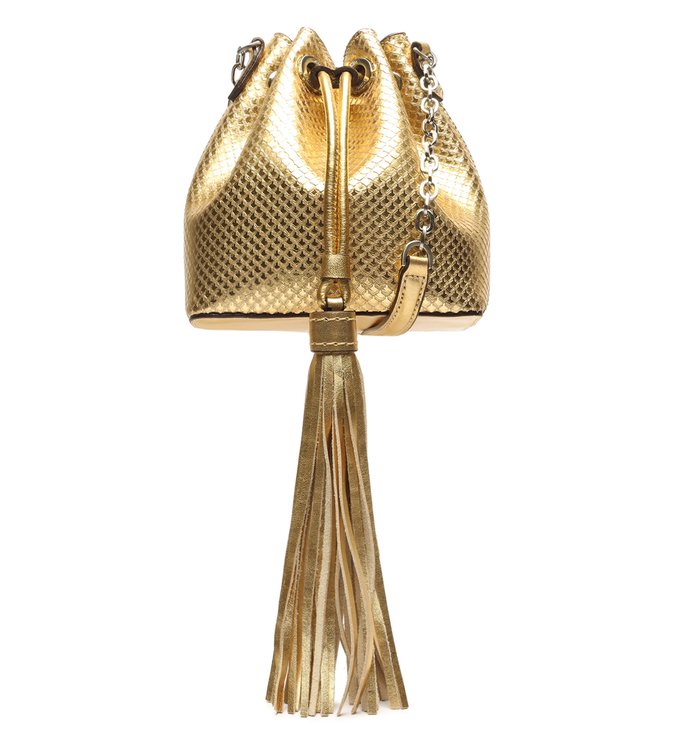 Bucket Bag Drop Snake Gold