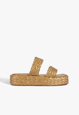 Sandália Papete Flatform Marrom