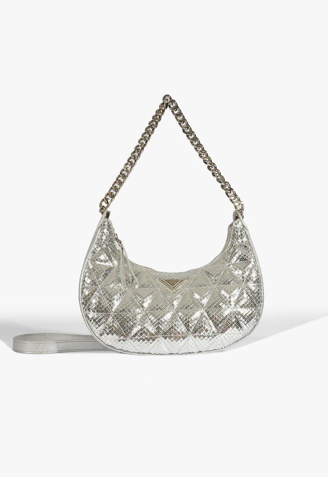 Bolsa Shoulder 944 Party Couro Prata