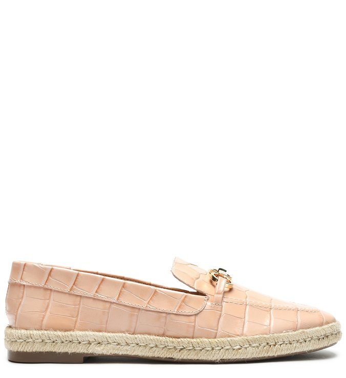 Mocassim Croco Corda Rose