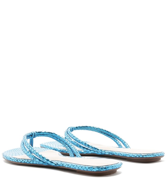 SLIDE FLIP-FLOP SNAKE METALLIC AZUL SLIDE FLIP-FLOP SNAKE METALLIC AZUL