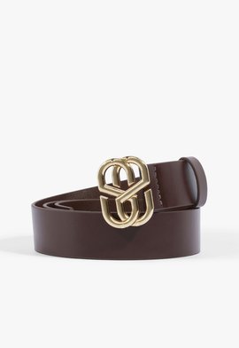Cinto Emblem Couro Marrom