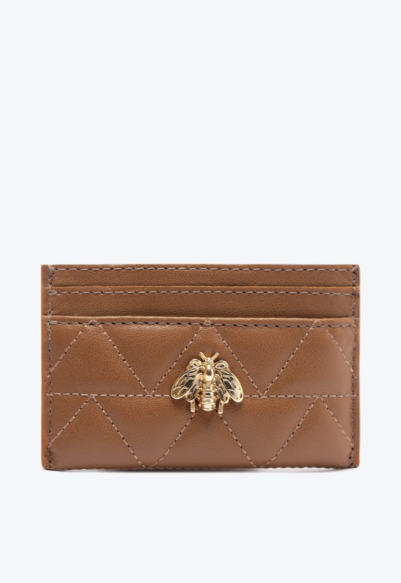 Porta Cartões Believe Couro Matelassê Marrom | Schutz