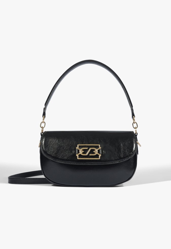 Bolsa Tiracolo Camille Média Couro Preta