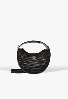 Bolsa Hobo Jacarta Mesh Pequena Preta