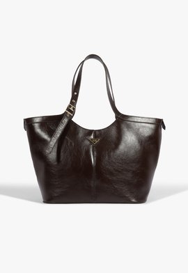 Bolsa Shopping Yani Grande Couro Marrom