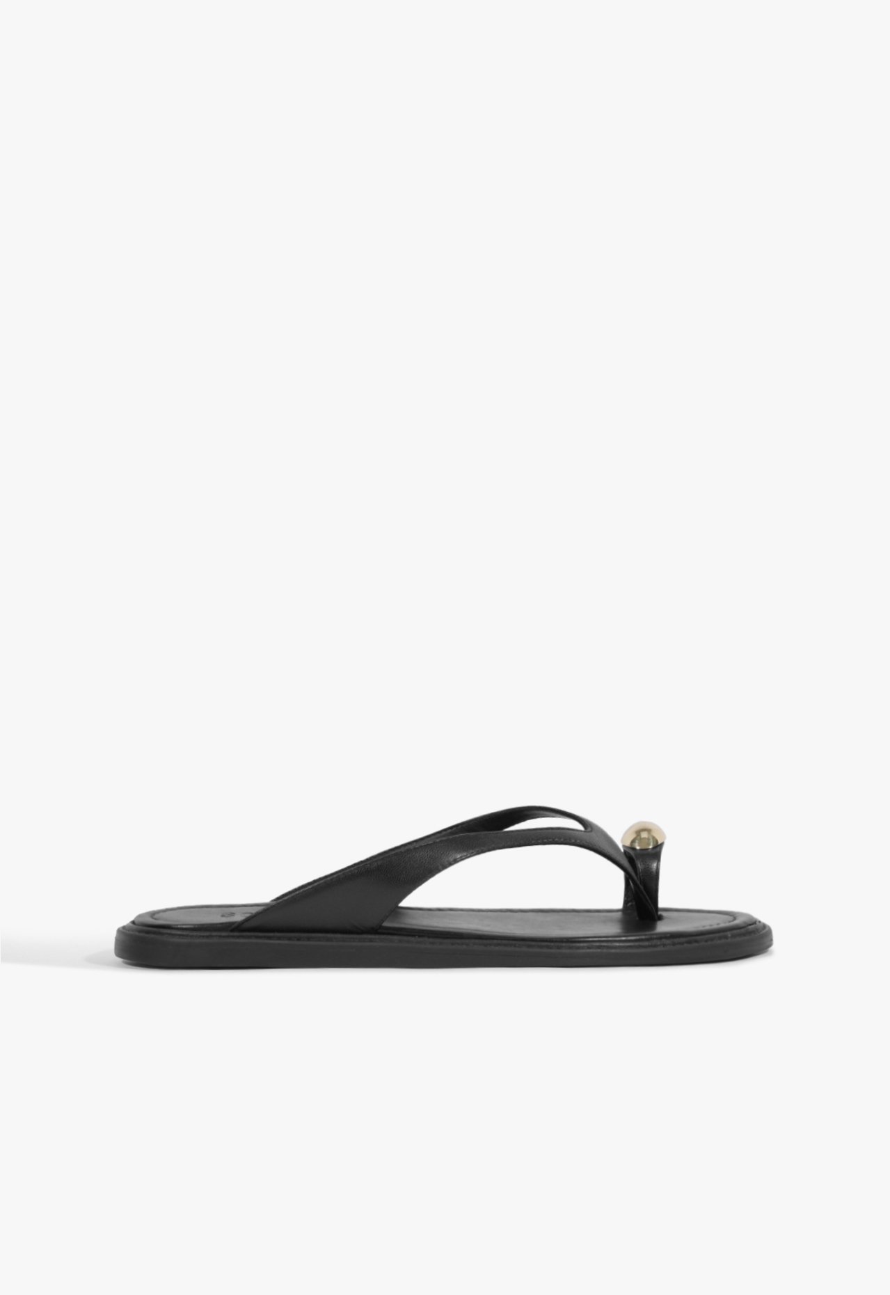 Sandália Rasteira Kate Couro Preto | Schutz