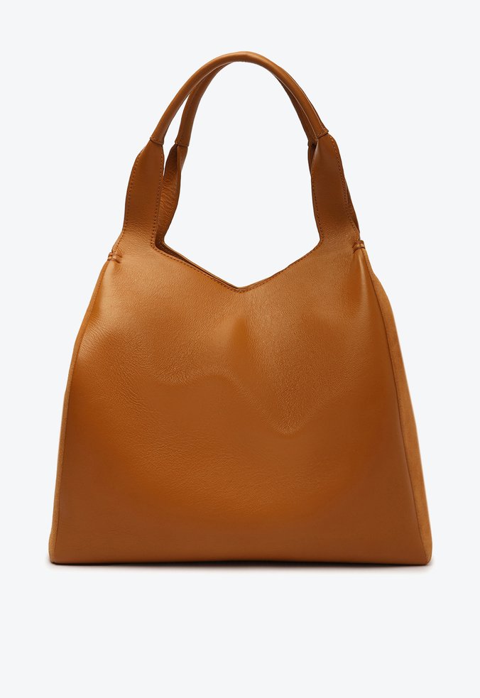 Bolsa Shopping Clea Couro Caramelo