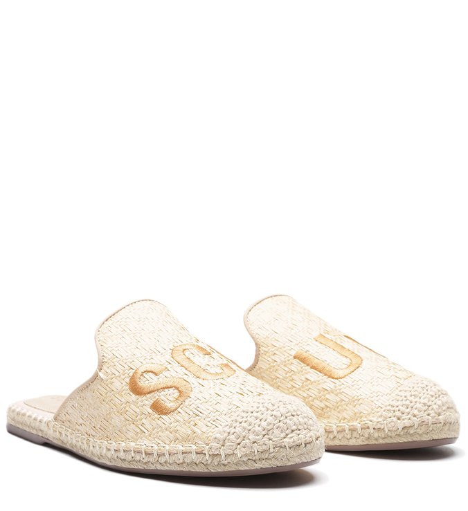 Sapato Mule Corda Schutz Logo Bege Sapato Mule Corda Schutz Logo Bege