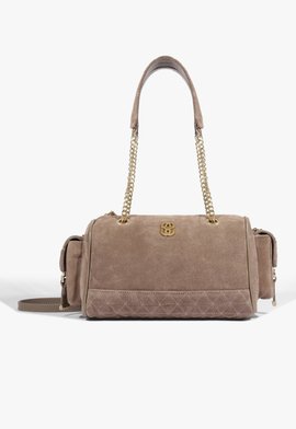 Bolsa Bowling Lilibet Grande Camurça Cinza