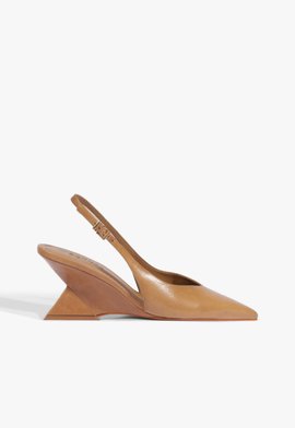 Slingback Abbie Couro Marrom