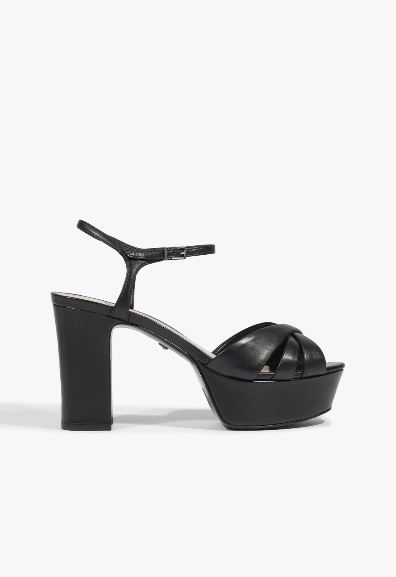 Sandália Plataforma Keefa Couro Preta | Schutz