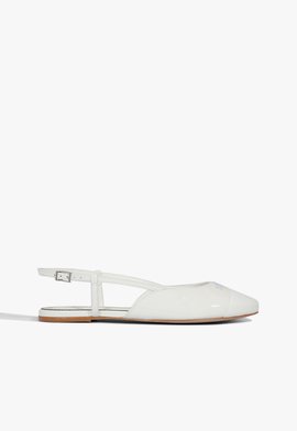 Sapatilha Slingback Logomania Couro Branca