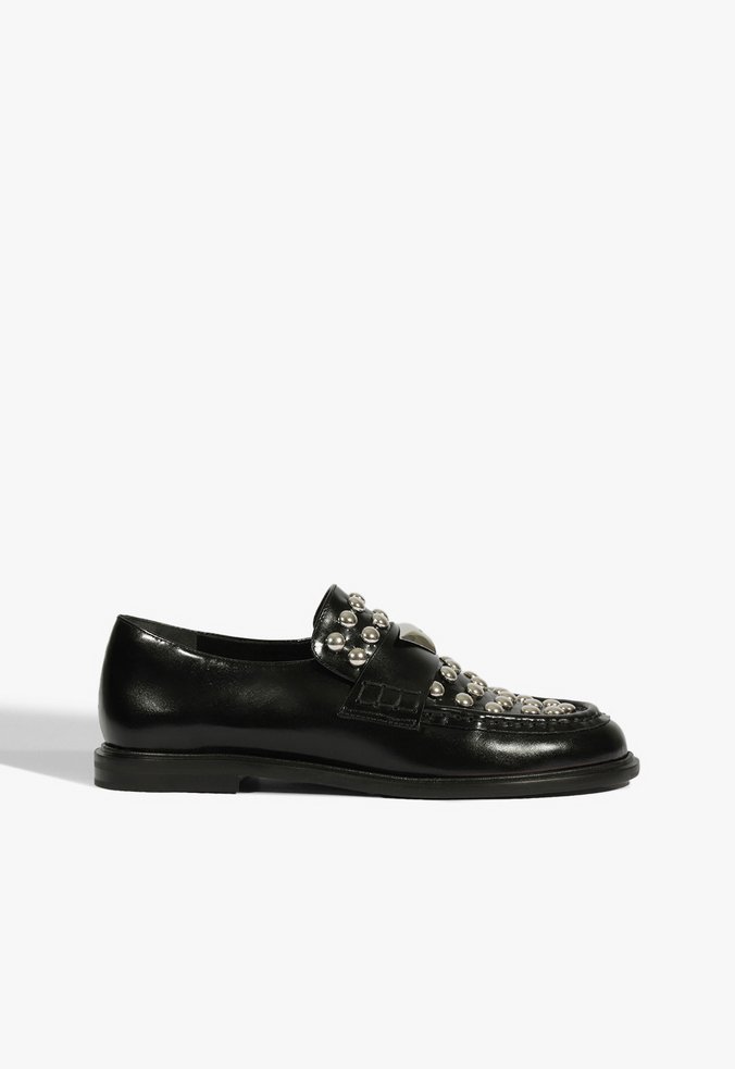 Mocassim Fresh Boho Couro Preto
