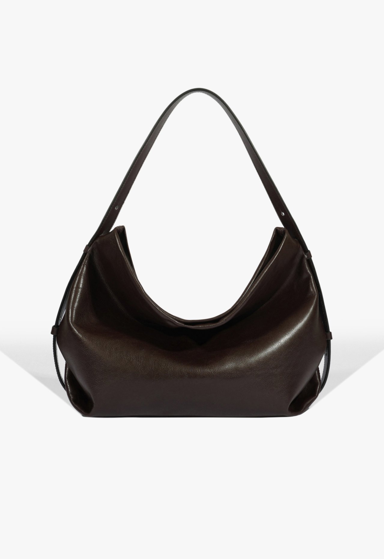 Bolsa Hobo Grande Isis Couro Marrom | Schutz