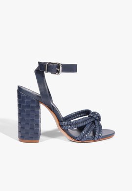 Sandália Kareena Woven Couro Azul