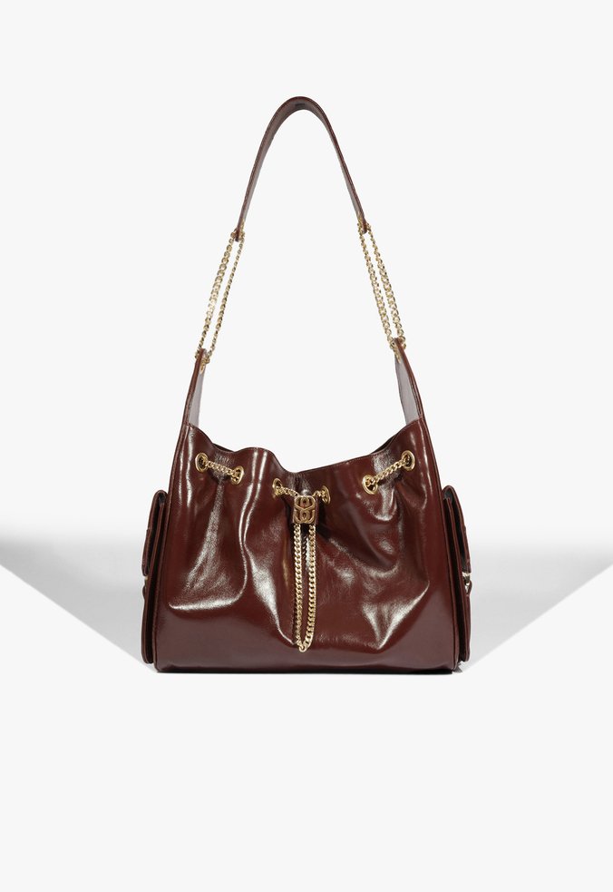 Bolsa Tiracolo Média Lilibet Couro Vinho