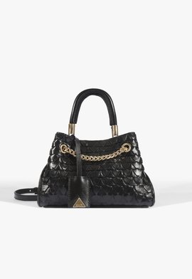 Bolsa Satchel Rebecca Média Couro Preta
