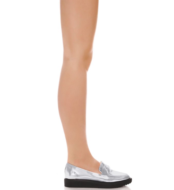 Mocassim Mini Tratorado Prata Mocassim Mini Tratorado Prata