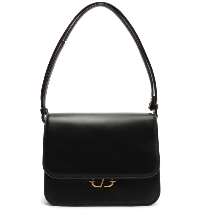 Bolsa Tiracolo Pequena Couro Marge Preta