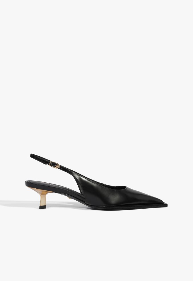 Slingback Daria Couro Preto
