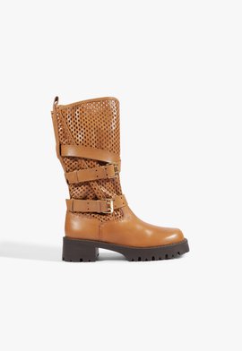 Bota Polka Tratorada Couro Marrom