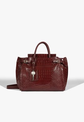 Bolsa Tote Média Heaven Couro Croco Vinho