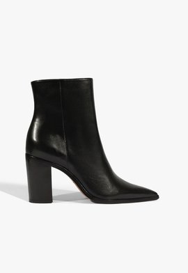 Bota Mikki Block Casual Couro Preta
