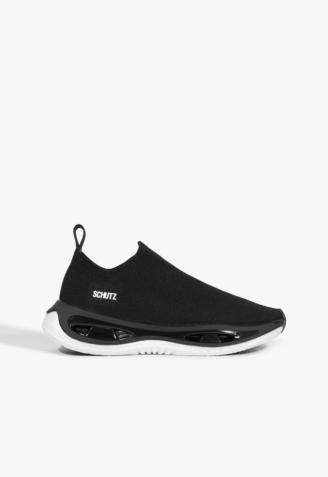 Tênis Slip On Knit Preto