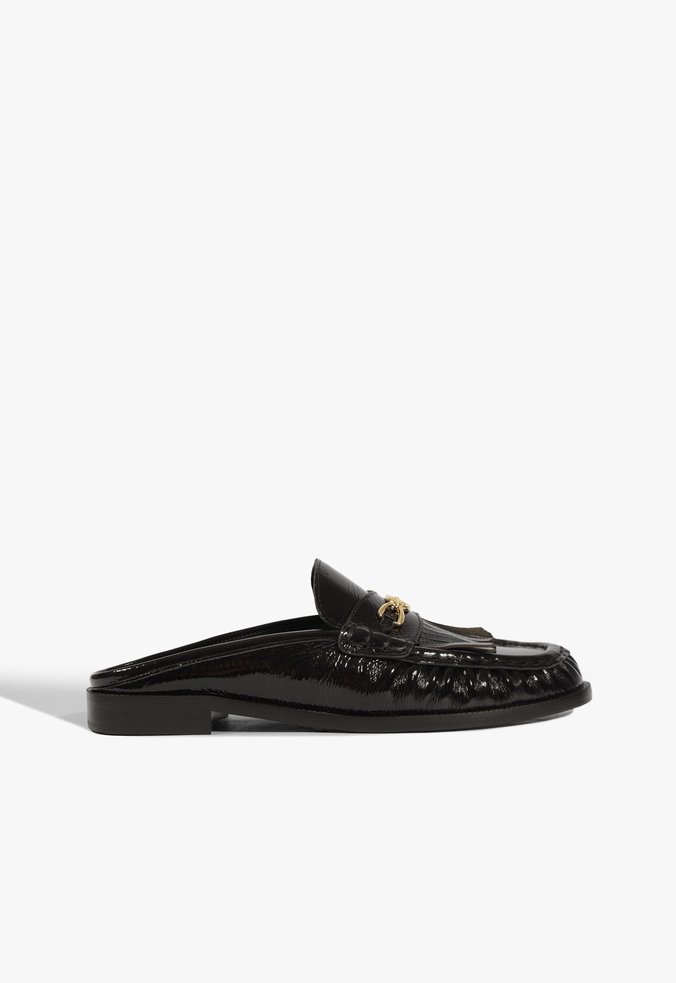 Mule Mocashop Couro Preto