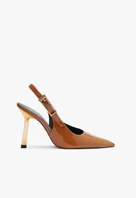 Scarpin Slingback Boss Marrom Escuro