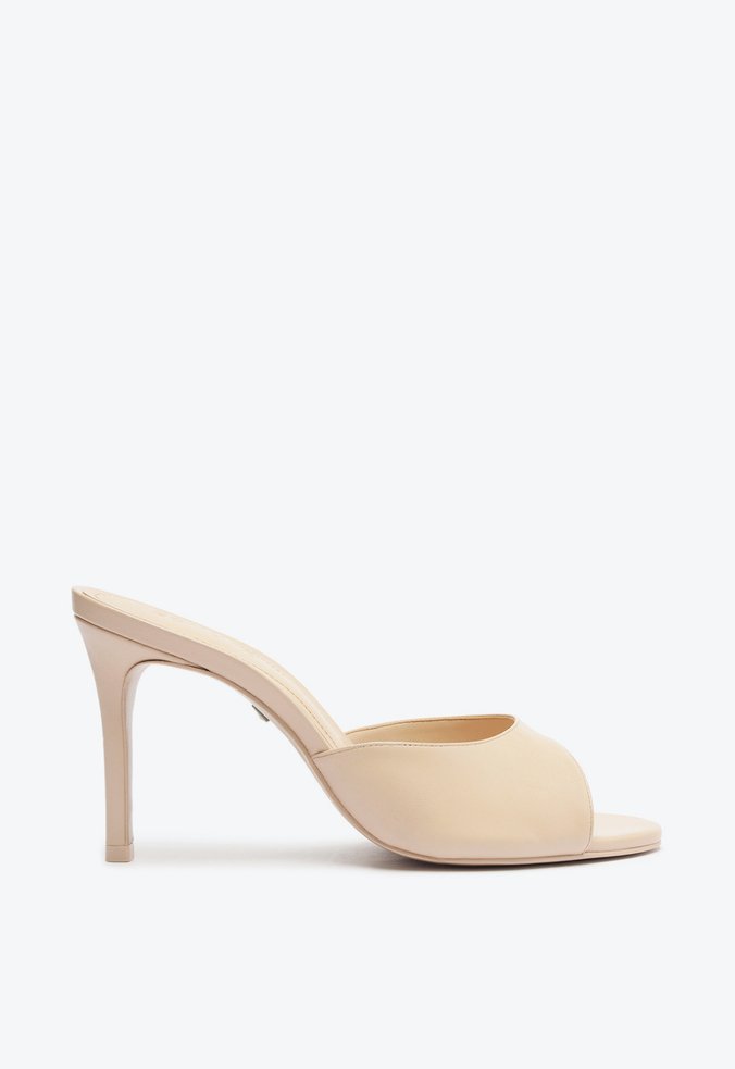 Sapato Mule New Basics Couro Bege