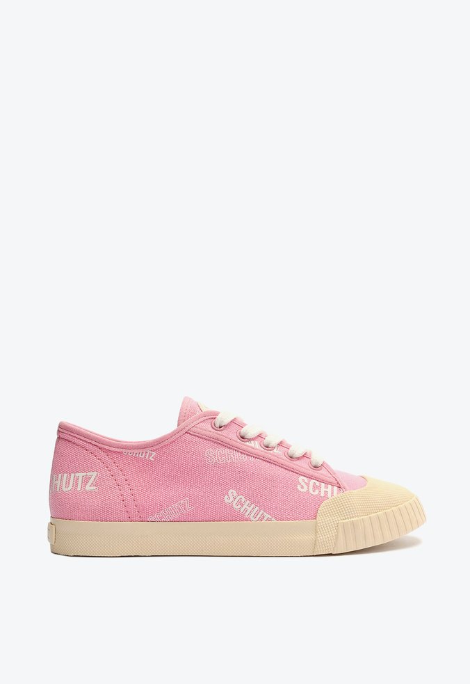 Tênis Smash Schutz Logo Rosa e Branco