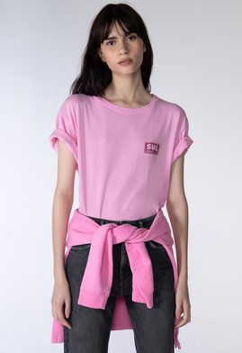 Camiseta Manga Curta Rosa